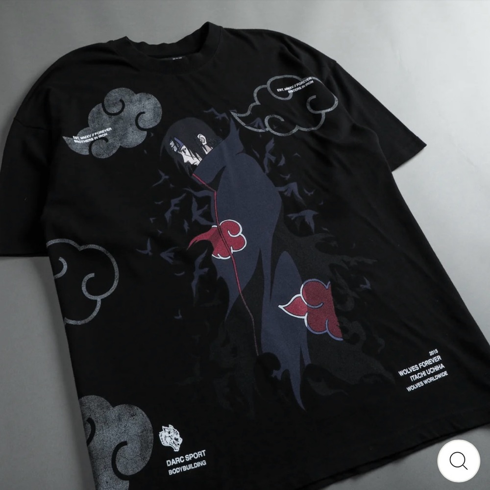 DARC SPORT X NARUTO “ ITACHI” BLACK/WHITE AKATSUKI SHIRT